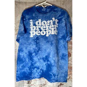 I don’t prefer People custom Tie Dye blue shirt | Large